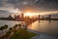 St. Petersburg, Florida, USA Skyline at Sunset Royalty Free Stock Photo