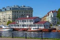 St. Petersburg, marina on the shore of the Kronverksky Strait Royalty Free Stock Photo