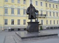 St. Petersburg. Monument to the architect Domenico Trezzini Royalty Free Stock Photo