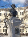 St. Petersburg. Monument to M.V.Lomonosov (1711-1765) in square Royalty Free Stock Photo