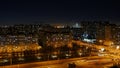 St. Petersburg at night from a bird\'s eye view Royalty Free Stock Photo