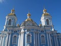 St. Petersburg. Nikolsky a sea cathedral against the sky Royalty Free Stock Photo