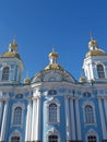 St. Petersburg. Nikolsky a sea cathedral against the sky Royalty Free Stock Photo