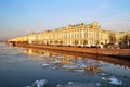 St. Petersburg. Palace Embankment at dusk