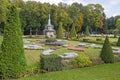 St. Petersburg, Petrodvorets, Russia Great Roman fountains in the lower park in Peterhof