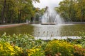 St. Petersburg, Petrodvorets, Russia , Great Roman fountains in the lower park in Peterhof