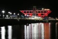 The St. Petersburg Pier at Christmas Royalty Free Stock Photo