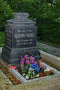 In St. Petersburg the restored grave of Gustavovich Faberge Agathon 1862-1895. Royalty Free Stock Photo