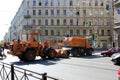 St. Petersburg, road closures Royalty Free Stock Photo