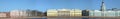 Panorama of the Neva embankment in the historical part of the city. Saint Petersburg, Russia Royalty Free Stock Photo