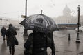 Rain with snow in St. Petersburg