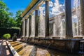 Fountains of Peterhof. View of Lion Cascade in Lower park of Petrodvorets