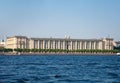 St. Petersburg, Russia - August 15 , 2022: House on Petrovskaya Embankment near the Nakhimov School