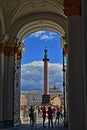 St. Petersburg, Russia - 14 AUGUST 2016 Main entrance and gate into the courtyard of the Hermitage