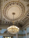 St. Petersburg, Russia: Ceiling and chandelier detail, Yusupov Palace, Moika