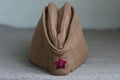 Soviet garrison cap with a red star with a hammer and sickle Royalty Free Stock Photo