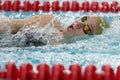 Women backstroke swimming competitions Royalty Free Stock Photo