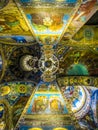 View of the interior of the Church of the Savior on Spilled Blood in St. Petersburg, Russia Royalty Free Stock Photo