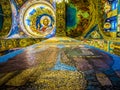 View of the interior of the Church of the Savior on Spilled Blood in St. Petersburg, Russia Royalty Free Stock Photo