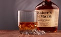 St.Petersburg, Russia - February 2019 - Maker`s Mark bourbon whisky