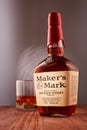 St.Petersburg, Russia - February 2019 - Maker`s Mark bourbon whisky