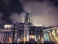 St Petersburg, Russia. Illuminated Cathedral of Our Lady of Kazan, Russian Orthodox Church in Saint Petersburg, Russia at night Royalty Free Stock Photo