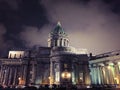 St Petersburg, Russia. Illuminated Cathedral of Our Lady of Kazan, Russian Orthodox Church in Saint Petersburg, Russia at night Royalty Free Stock Photo