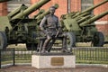 Monument to Mikhail Kalashnikov near the Museum of Artillery in St. Petersburg