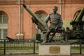 Monument to Mikhail Kalashnikov near the Museum of Artillery in St. Petersburg