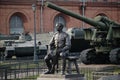 Monument to Mikhail Kalashnikov near the Museum of Artillery in St. Petersburg