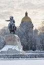 ST. PETERSBURG, RUSSIA - JANUARY 09, 2016: the monument to Peter Royalty Free Stock Photo