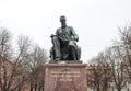 St. Petersburg, Russia - January 15, 2024: Monument to Russian composer Rimsky-Korsakov