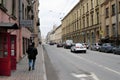 St. Petersburg, Russia, January 2020. Perspective Gorokhovaya street in the city center.