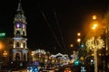 St. Petersburg, Russia - January 14, 2017: Street decoration to Christmas. City is decorated to New Year. Winter holidays.