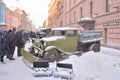 The project Street Life. Retro truck GAZ-AA Royalty Free Stock Photo