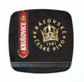 Krusovice beer coaster