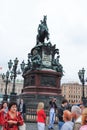 ST. PETERSBURG, RUSSIA - JULY 12, 2015: The famed monument dedicated to Czar Nicholas