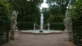 Fountain and female antique statues in the Summer Garden