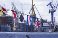 Naval Alphabet - Flags of the Naval code of signals during the celebration of the Navy Day