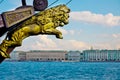 St. Petersburg, Russia - July 7, 2019: The nose of the sailing ship Royalty Free Stock Photo