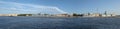 Panorama of the Neva with warships. Saint Petersburg