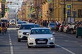 St. Petersburg, Russia, July 26, 2020. View of Gorokhovaya Street on a summer day.