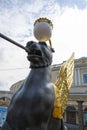 Winged lion on Bank Bridge in St. Petersburg