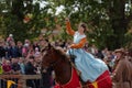 Lady competes in the contest on sword skills