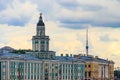 Building of Kunstkamera or Kunstkammer. Peter the Great Museum of Anthropology and Ethnography in St. Petersburg, Russia Royalty Free Stock Photo