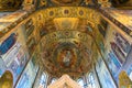 St. Petersburg, Russia - June 6 2017. ceiling with mosaic of Church of Savior on Blood or Cathedral of Resurrection of Christ Royalty Free Stock Photo