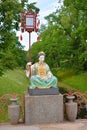 Chinese figure in traditional dress in Tsarskoe Selo.