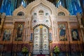 St. Petersburg, Russia - June 6 2017. iconostasis in Church of Savior on Blood or Cathedral of Resurrection of Christ