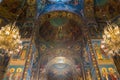 St. Petersburg, Russia - June 6 2017. Interior of Church of Savior on Blood or Cathedral of Resurrection of Christ Royalty Free Stock Photo