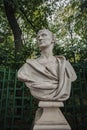 St Petersburg, Russia - June 6, 2019. The sculpture of Sculpture of the Roman Emperor Titus